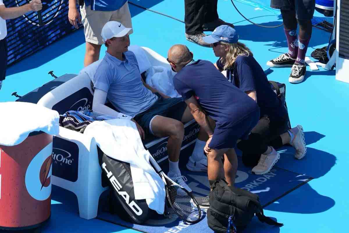 Ritiro di Sinner dal torneo