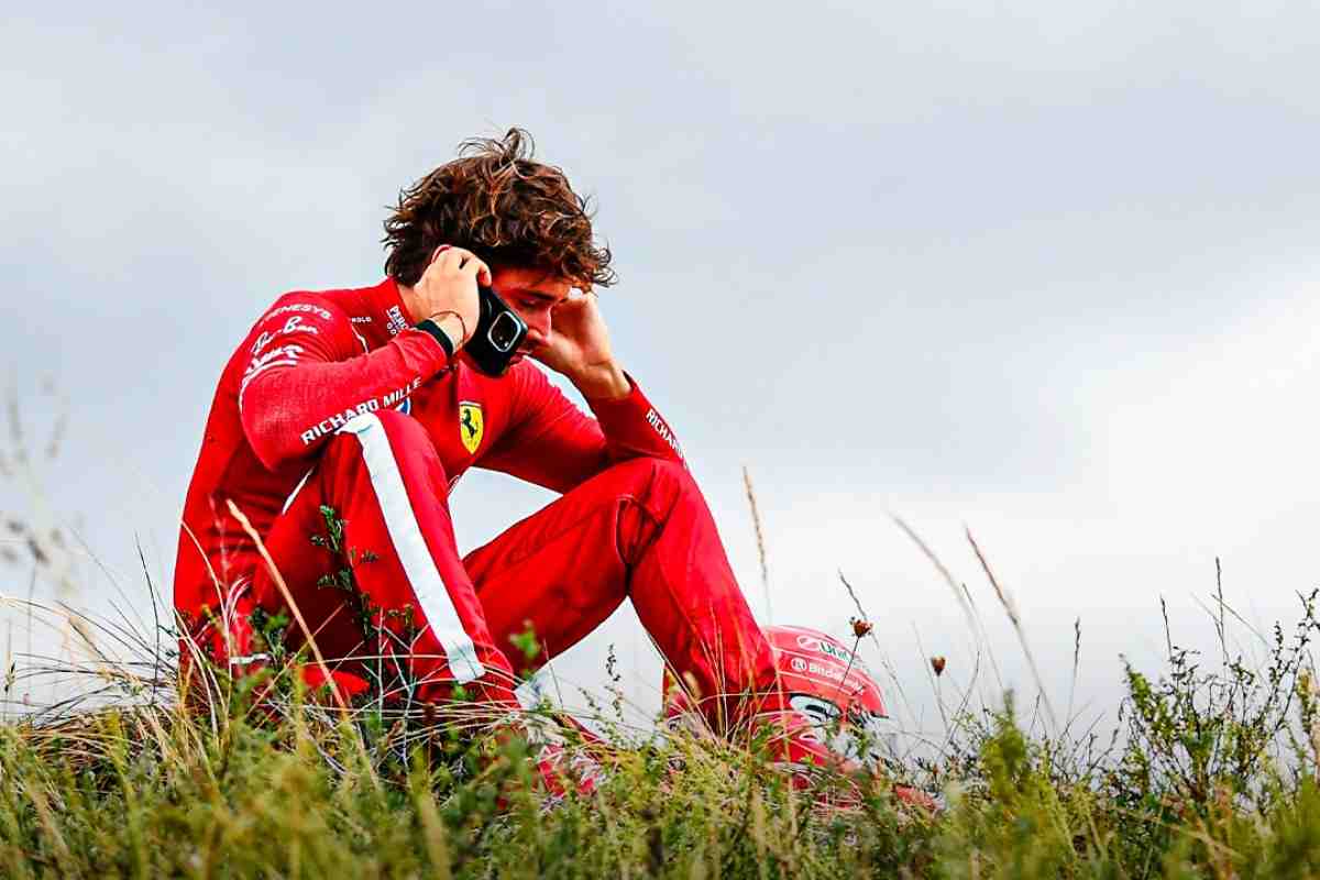 Leclerc dopo l'incidente