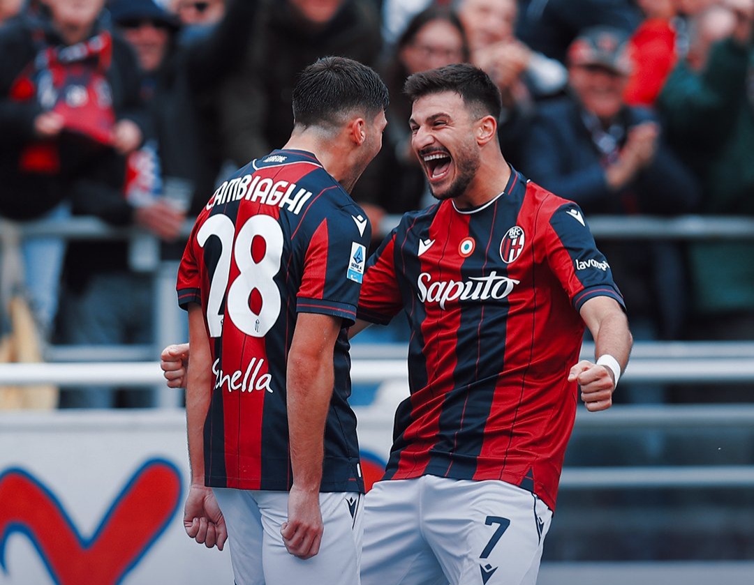 Super Bologna: Pisa schiantato 4-0 al Dall’Ara. Il neo azzurro Cambiaghi protagonista