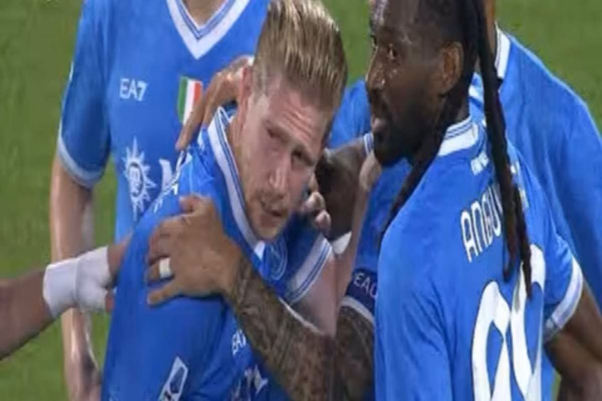 Kevin De Bruyne, il centrocampista del Napoli si è infortunato nella gara contro l'Inter