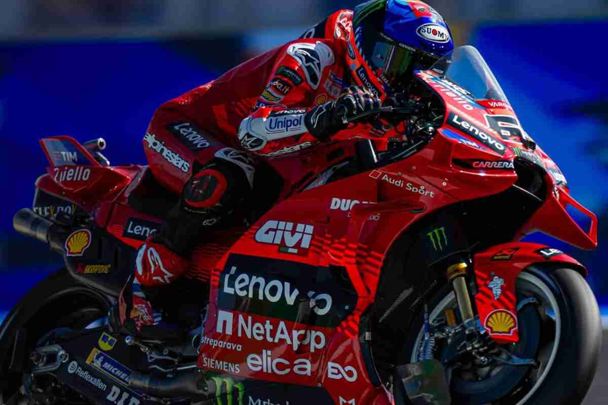 Pecco Bagnaia sulla moto Ducati