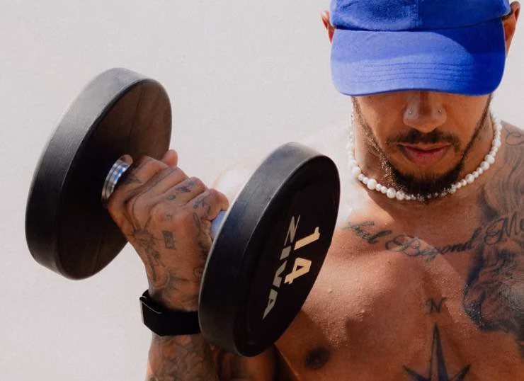 Lewis Hamilton allenamento