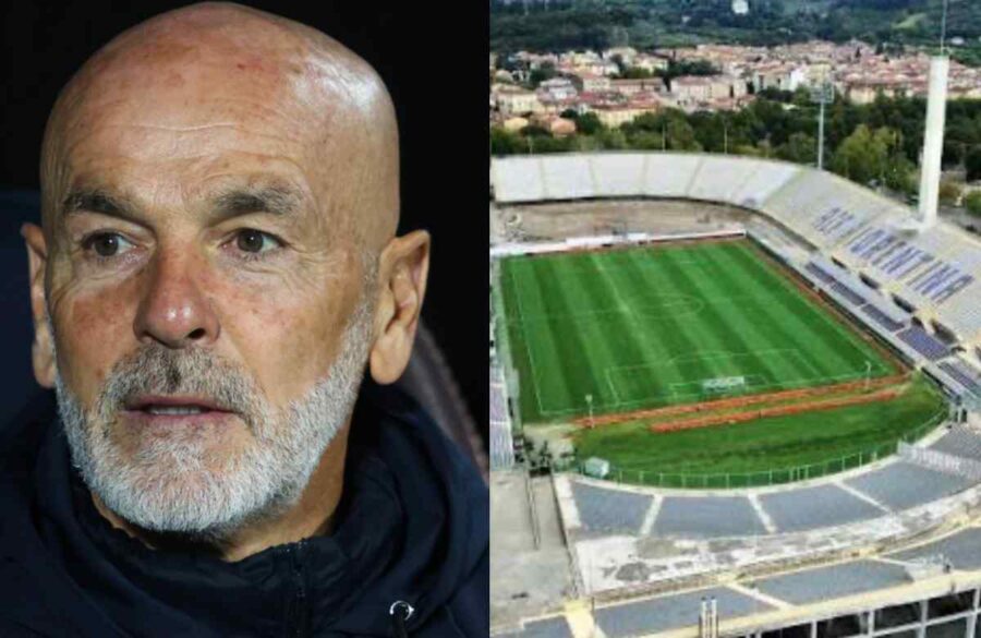 Stefano Pioli contestato all'esterno del Franchi dai tifosi della Fiorentina