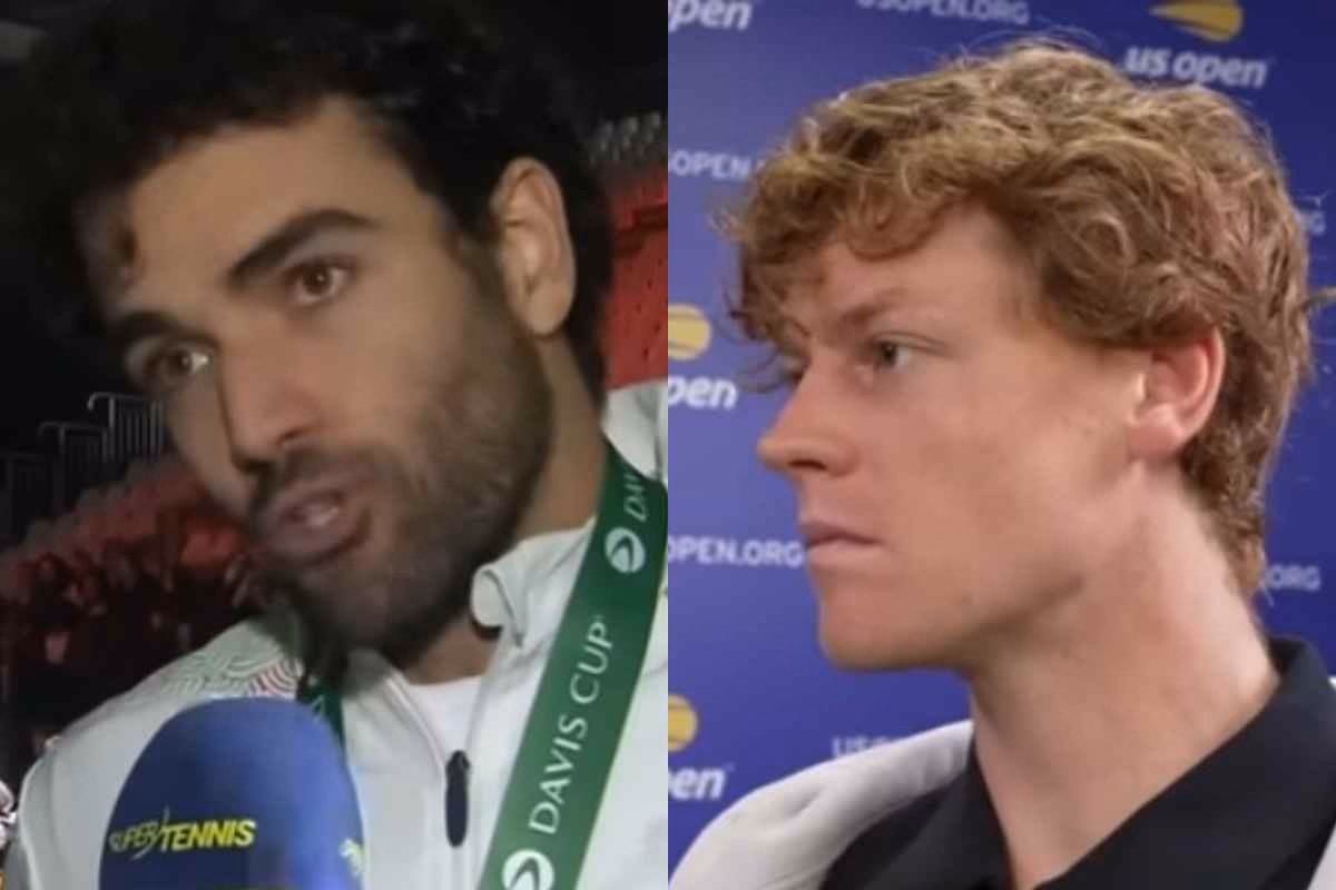 Matteo Berrettini e Jannik Sinner in primo piano