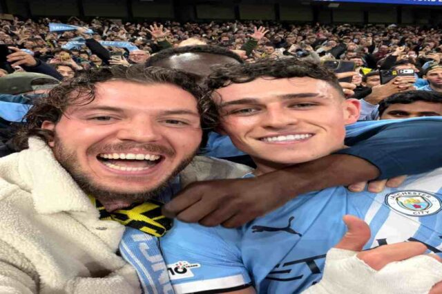 Jacopo Montenegro e lo storico selfie con Phil Foden