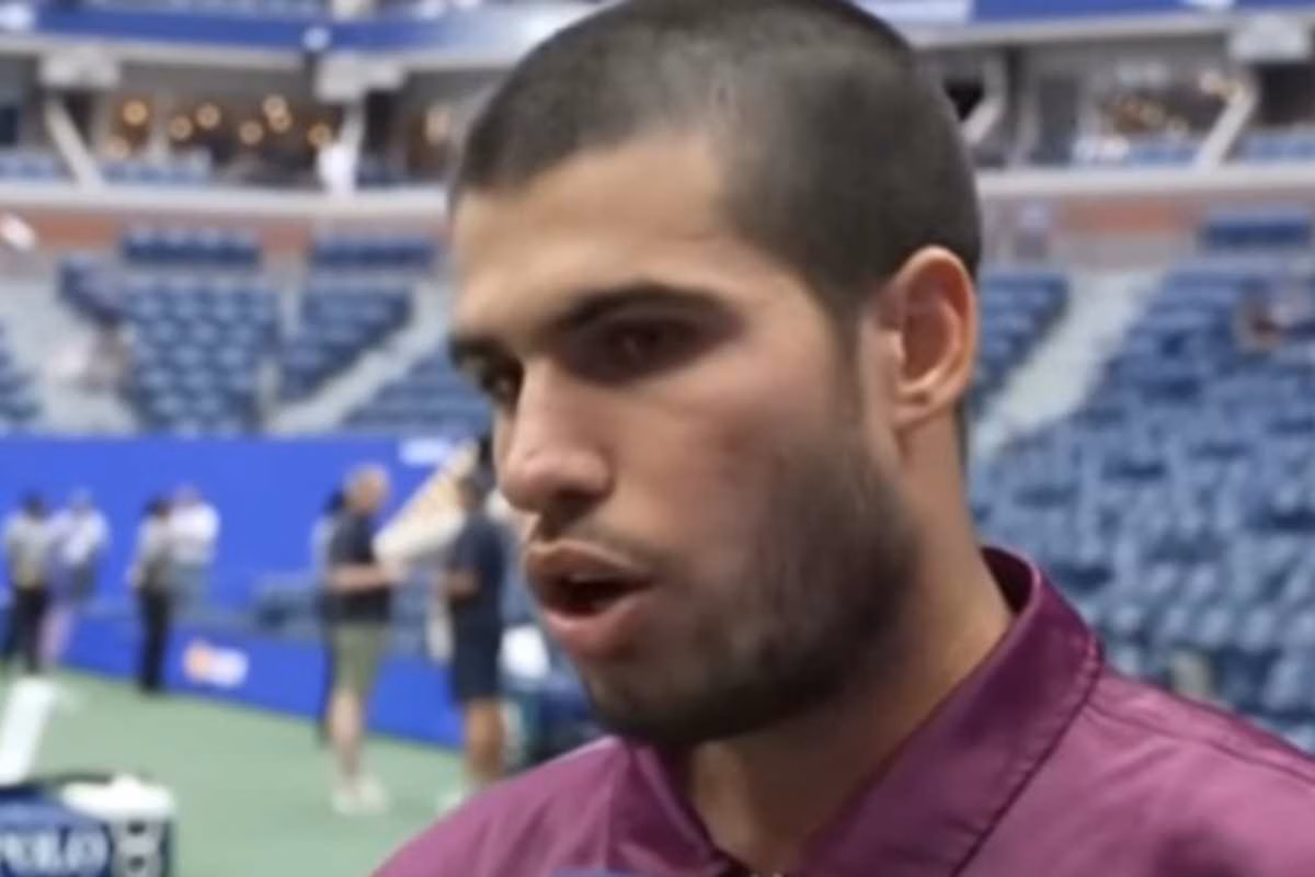 Carlos Alcaraz in primo piano