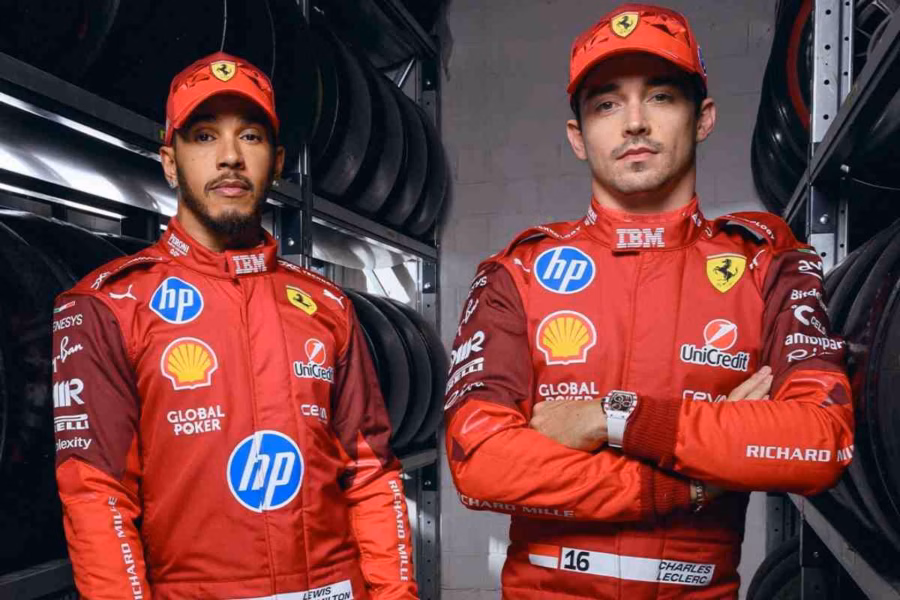 Hamilton e Leclerc nei box