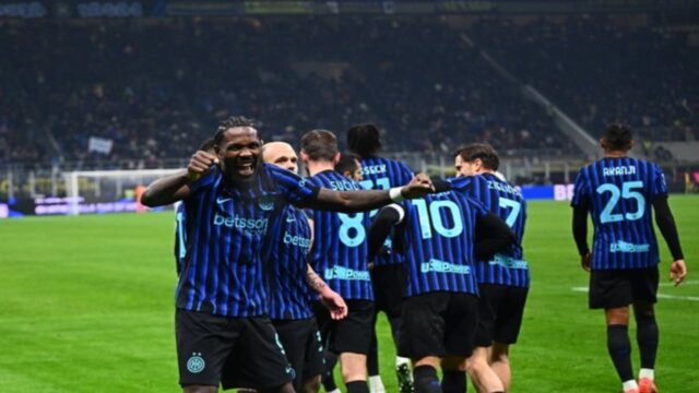 L'esultanza di Thuram in Inter-Bologna