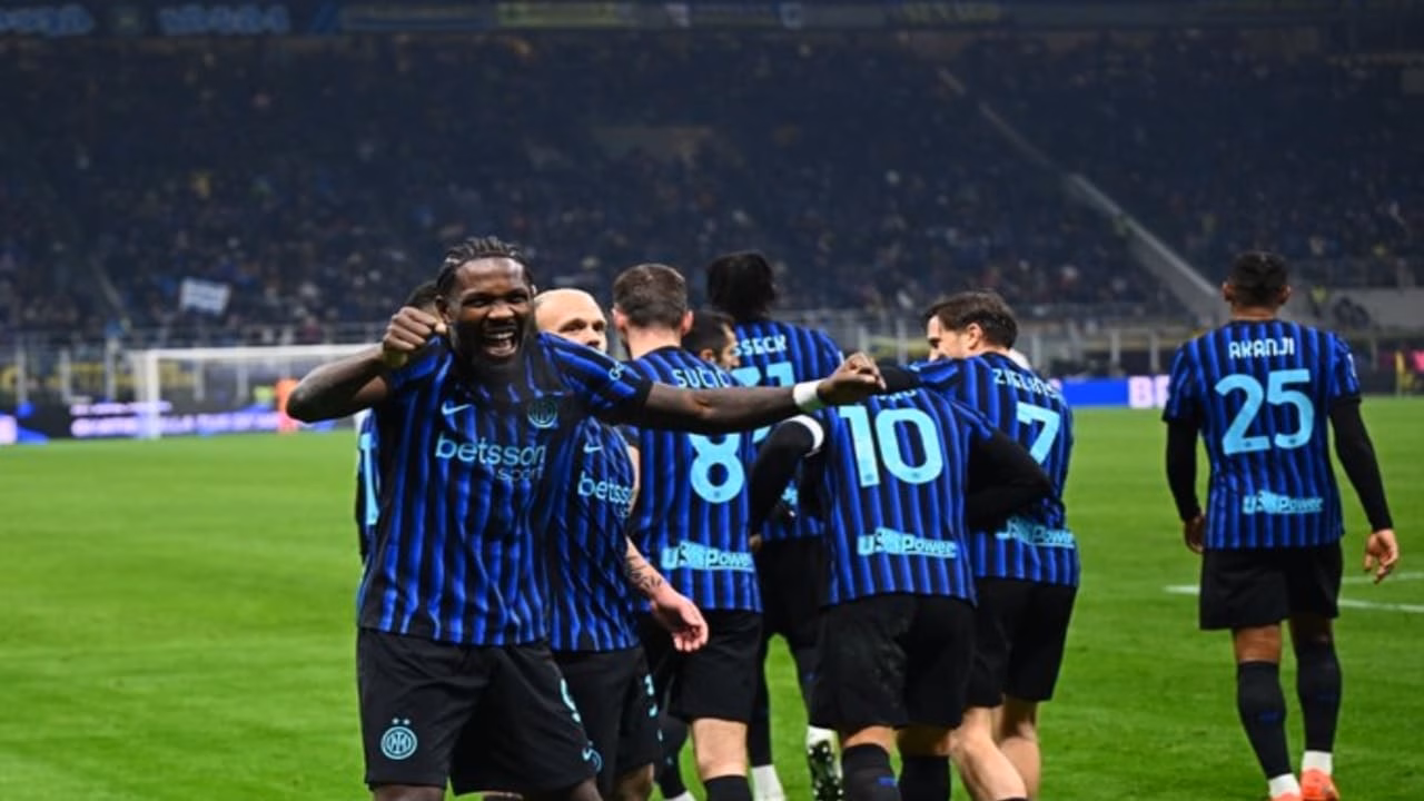 L'esultanza di Thuram in Inter-Bologna 