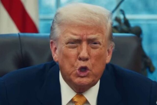 Donald Trump in primo piano