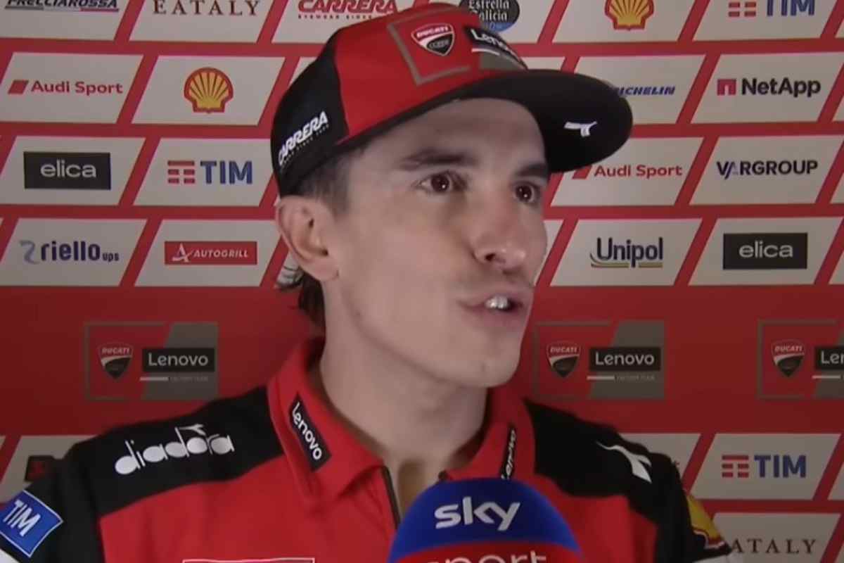 Marc Marquez durante un'intervista 
